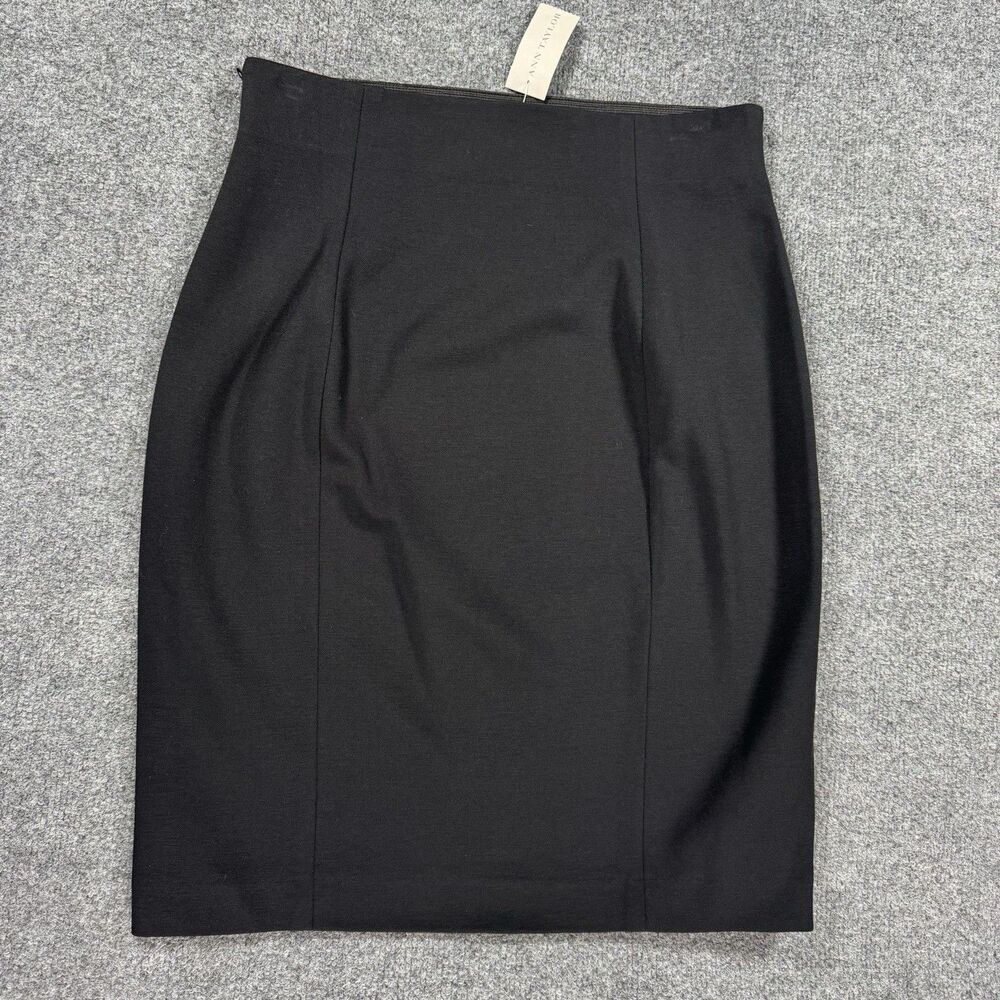 ANN TAYLOR  Black Stretch Pencil Skirt Side Zip Women’s Size 4